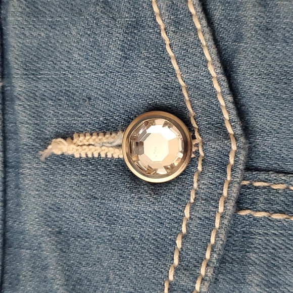 Cropped Blue Denim Jean Jacket shrug - Picture 6 of 9